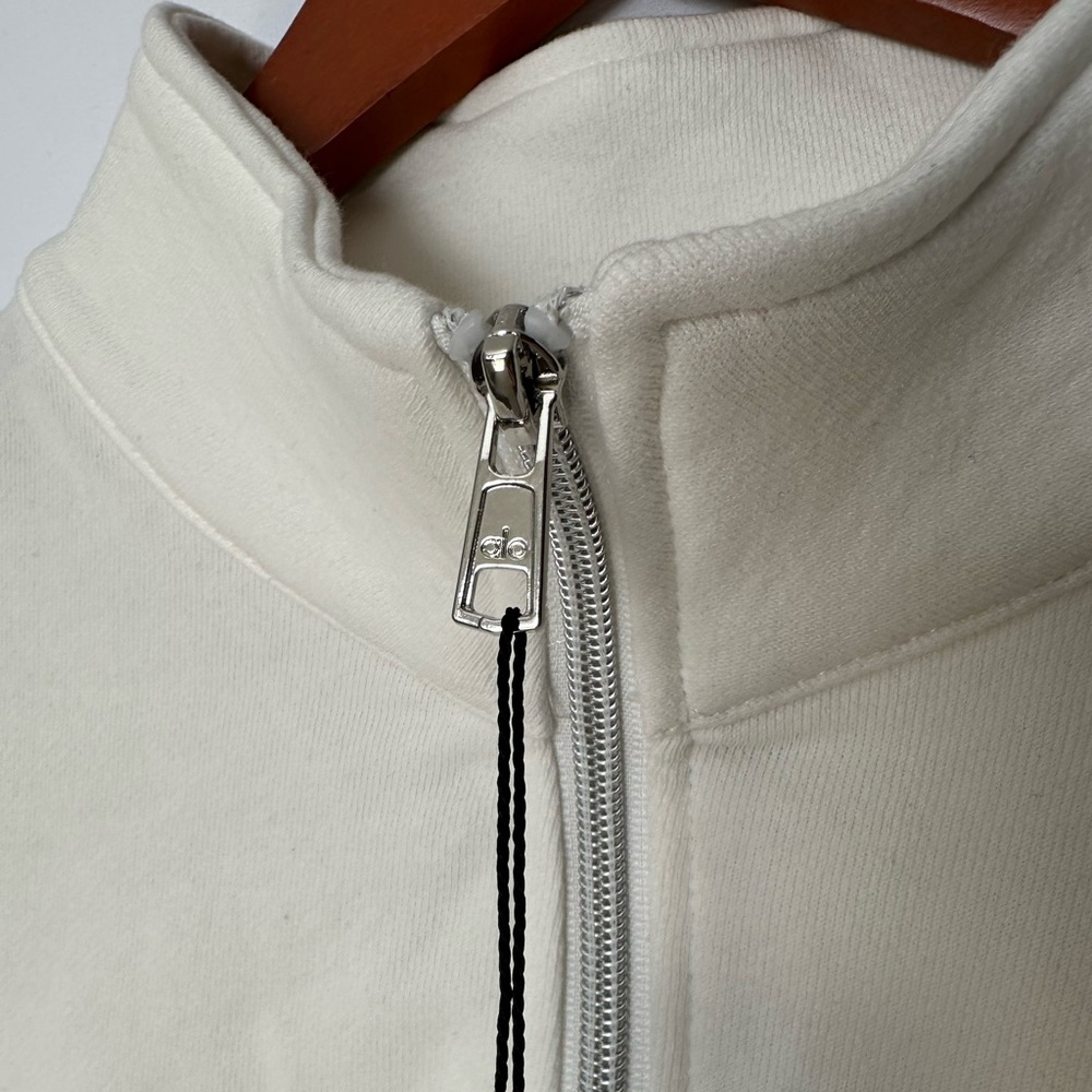 Alo Yoga Ivory Half Zip Pullover Sweatshirt NWT - Picture 3 of 7
